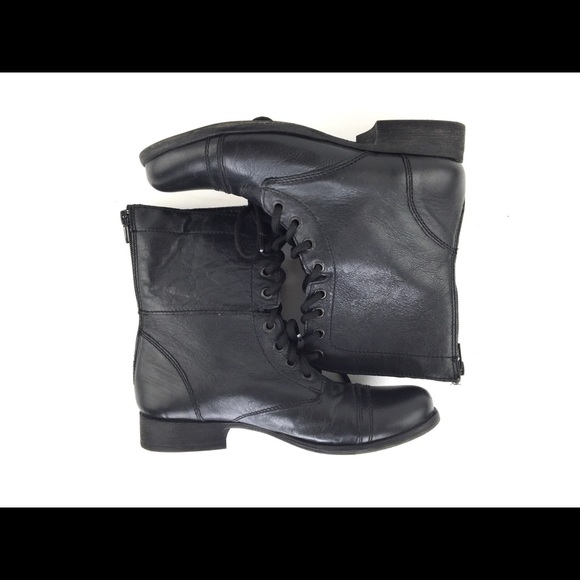 Steve Madden Black P-Kombat Lace Up Boots Size 7M - Picture 6 of 13